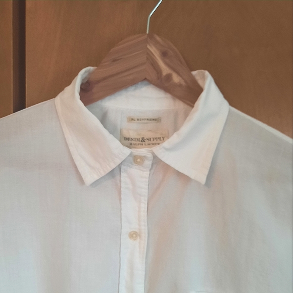 Ralph Lauren Denim & Supply Cotton RL Boyfriend Shirt Size L - Picture 3 of 10
